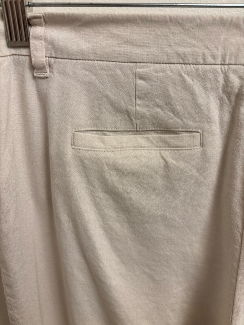 J. Jill Linen Stretch Slim-Leg Pants Slacks Sea Salt Beige Size 8 - Picture 8 of 13